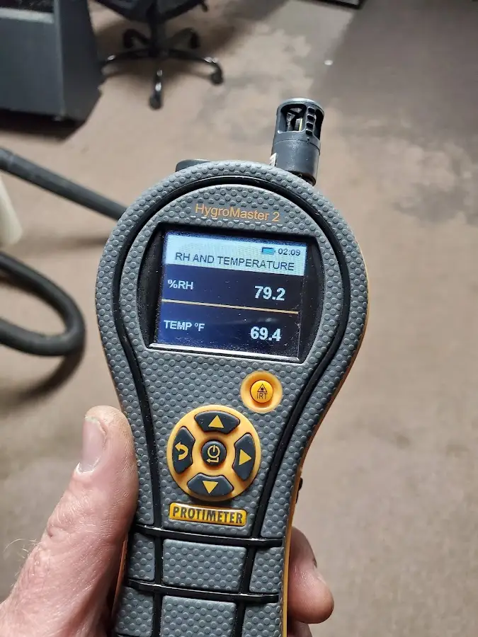 Moisture meter humidity assessment for Fire & Smoke Damage Restoration in New Orleans